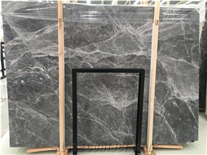 Polished Hermes Emperador Ash Dark Grey Marble Slab