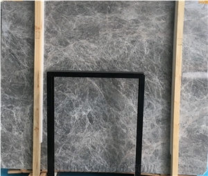 Polished Hermes Emperador Ash Dark Grey Marble Slab