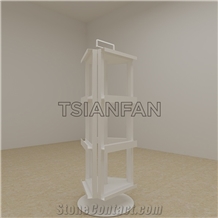 Carousel Stone Quartz Sample Display Stand Rotate Display