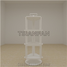 Carousel Stone Quartz Sample Display Stand Rotate Display