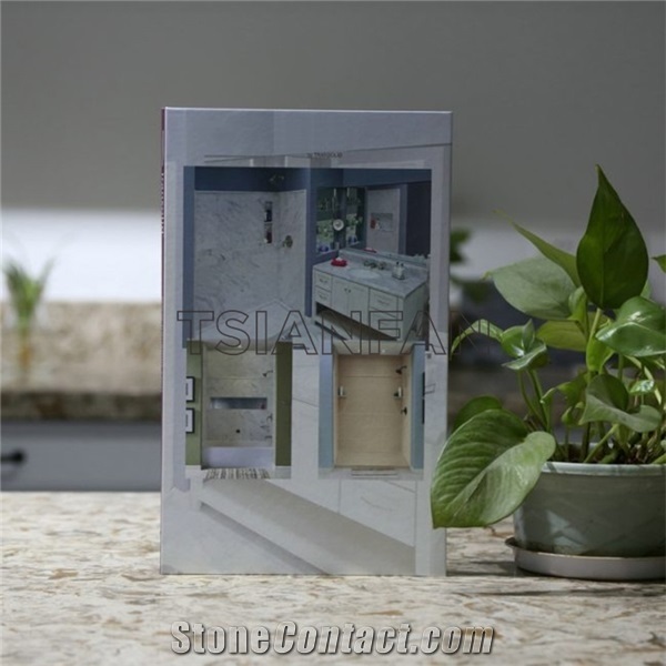 Stone Quartz Sample Book with Finger Sapce Stone Display