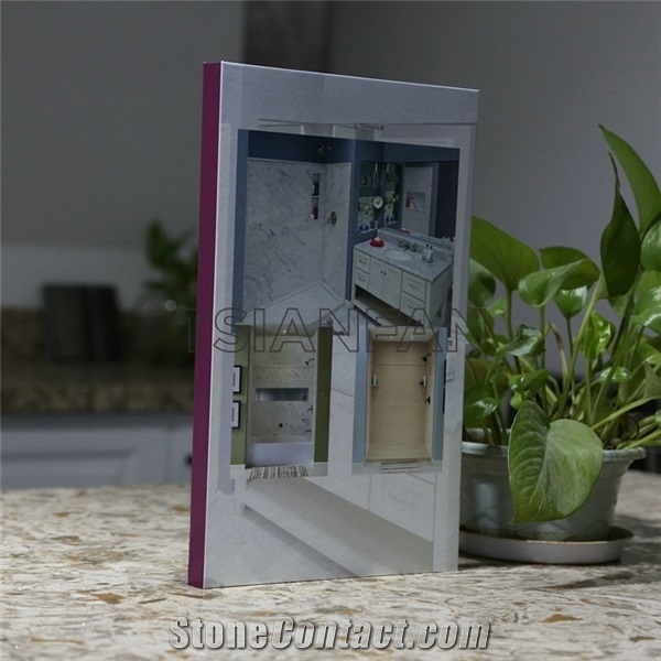 Stone Quartz Sample Book with Finger Sapce Stone Display