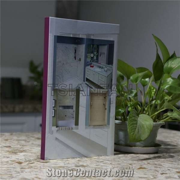 Stone Quartz Sample Book with Finger Sapce Stone Display