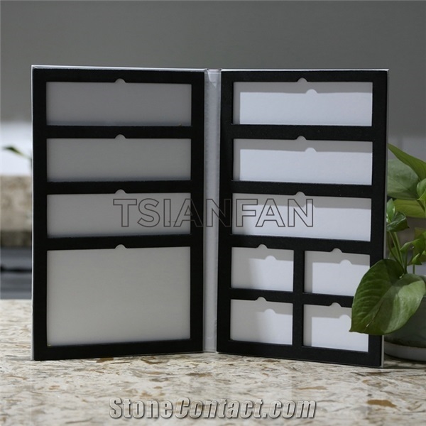 Stone Quartz Sample Book with Finger Sapce Stone Display