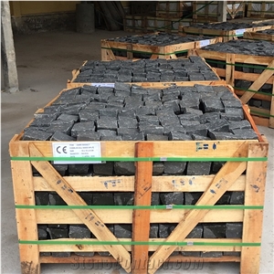 Black Basalt Cobble Stone Hand Split