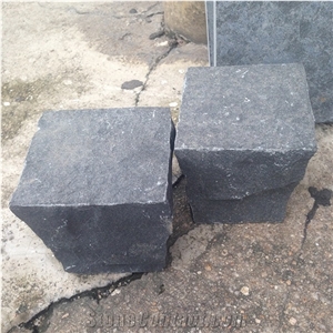 Black Basalt Cobbles, Top Flamed