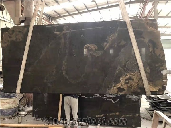 China Black Limestone Slabs & Tiles