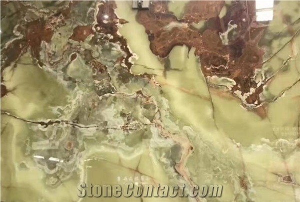 Emerald Onyx Slabs & Tiles, Iran Green Onyx
