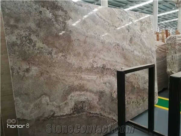 Iran Silver Travertine Slabs & Tiles