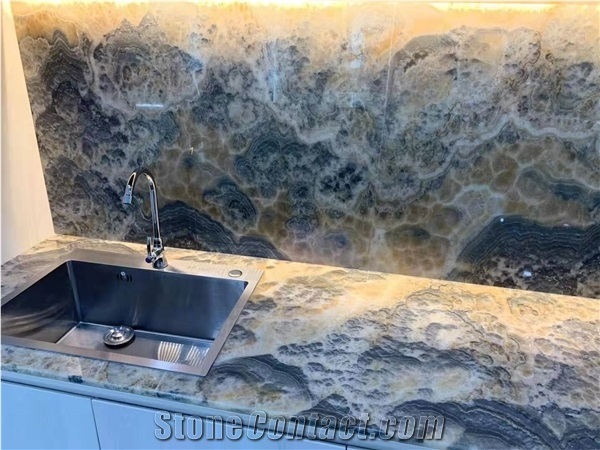 Water Ink Onyx Slabs & Tiles