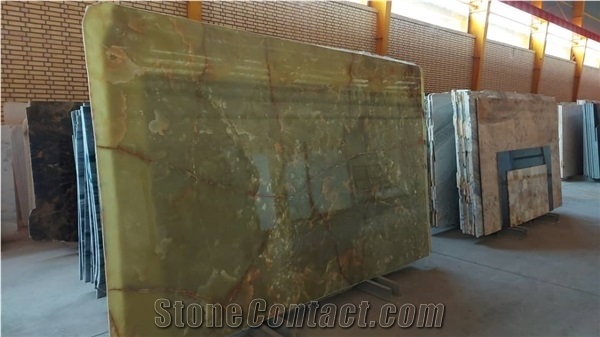 Dark Green Onyx Slabs