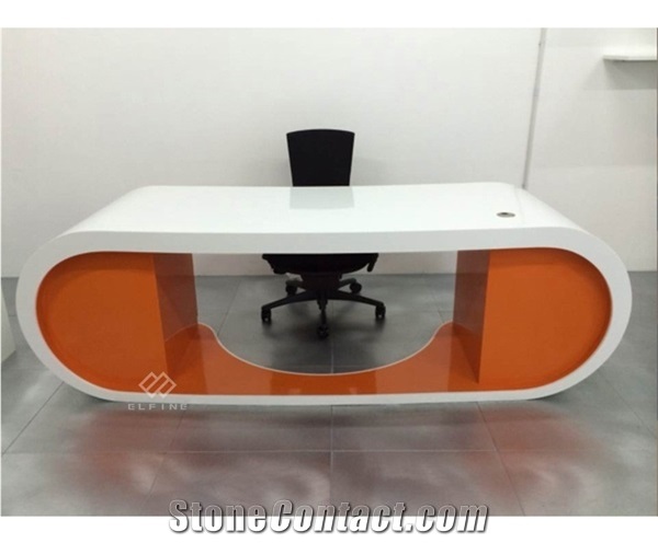 China Artificial Marble White New Design Office Desk