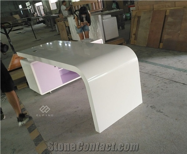 Commercial Office Design Artificial Marble Office Desk