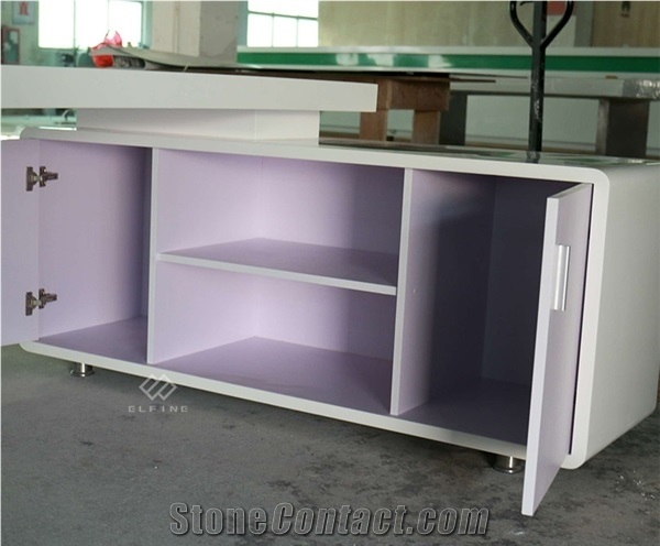 Commercial Office Design Artificial Marble Office Desk