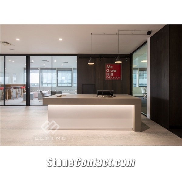 New Product Artificial Marble Front Office Counter Recetpion Desk