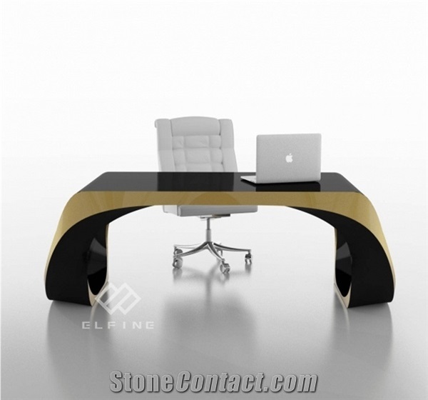 Oem Creative Hotel Project Artificial Marble Office Ceo Desk
