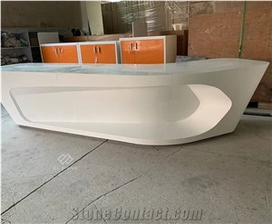 Top Quality Artificial Marble White Executive Desk