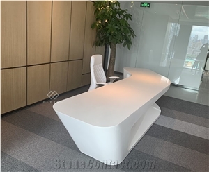 Top Quality Artificial Marble White Executive Desk