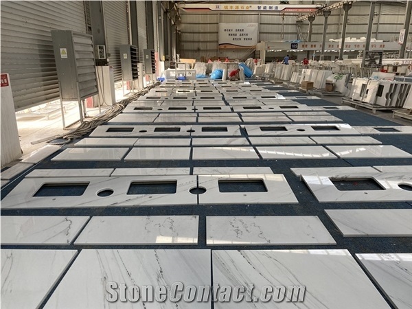 Lincoln White Marble Vanity Top