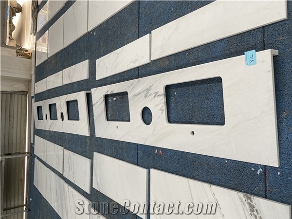 Lincoln White Marble Vanity Top