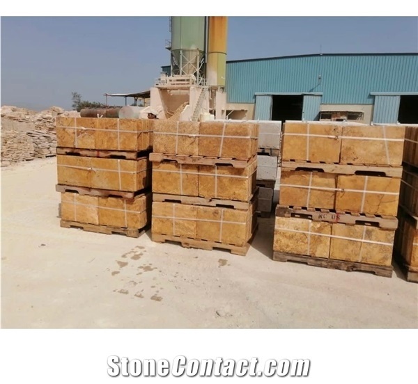 Suede Travertine Blocks, Jordan Beige Travertine Blocks