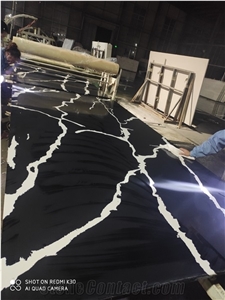 Artificial Black Calacatta Quartz Stone for Countertop Artificial Black Calacatta Quartz Stone for Countertop