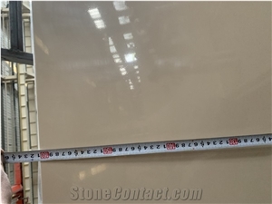 Beige Quartz Solid Surface Stones for Wall Claddding