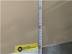Beige Quartz Solid Surface Stones for Wall Claddding
