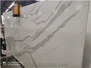 Calacatta White Engineer Slabs for Countertop and Vanity Top