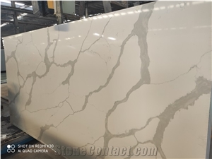 Calacatta White Quartz Stones Engineer Slabs
