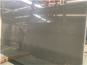 Grey Crystal Shining Mirror Sparkle Surface Quartz Slabs