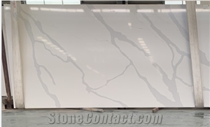 New Calacatta Quartz Slabs Engineer Stones for Countertop