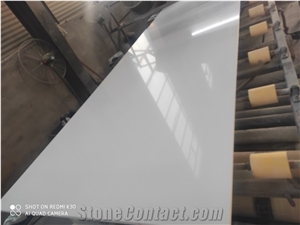 Pure White Engineer Stone and Quartz Slab for Vanity Top