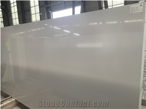 Sparkle Snow White Grain Color Quartz Slab Surface Stone