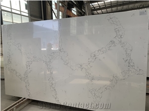 White Calacatta Quartz Slab Engineer Surface Stones