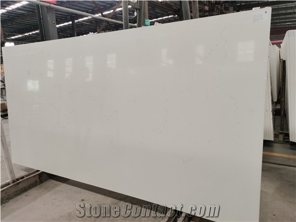 White Calacatta Wholesale Quartz Stone for Vanity Top