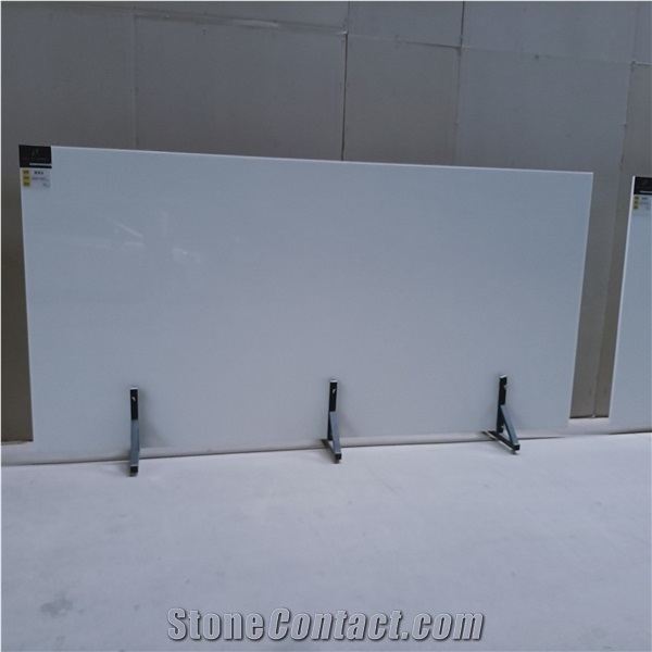 White Nano Crystallized Glass Stone Slabs for Countertop