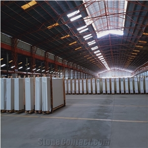 White Nano Crystallized Glass Stone Slabs for Countertop