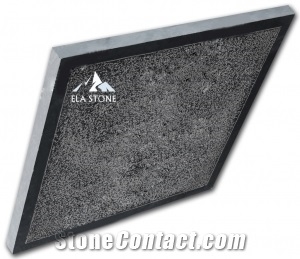 Dark Basalt Stone -Bush Hammered Surface with Honed Border