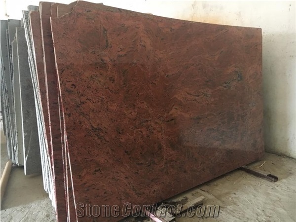 Coral Red Granite Slab