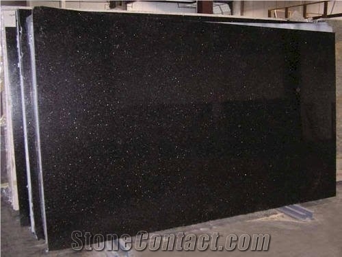 Impala Black Granite Slabs, Nero Impala Black Granite