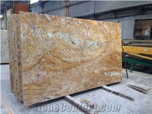 Imperial Gold Granite Slabs, Yellow Granite Tiles