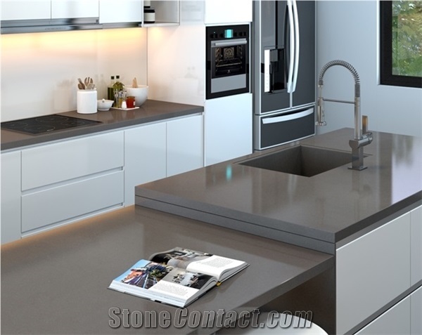 Bq2202/ Classic Collection/ Vietnam Grey Quartz Stone Slabs