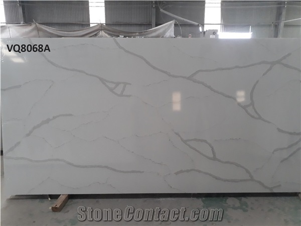 Vq8068a/ Calacatta Collections Vietnam Quartz Stone