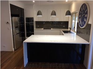 Vq8068a/ Calacatta Collections Vietnam Quartz Stone