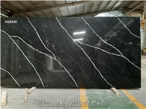 Vq8240/ Calacatta Collections/ Vietnam Black Quartz Stone