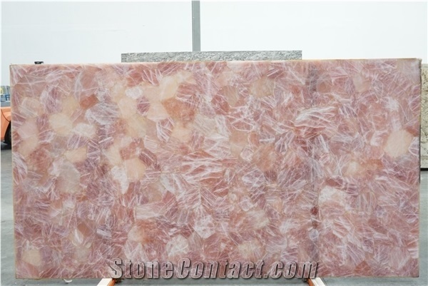 Rose Quartz Semiprecious Stone Slabs