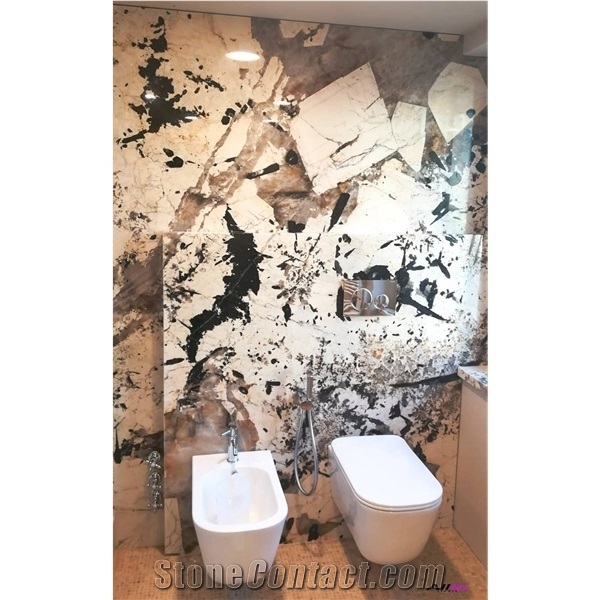 White Soul Granite Bathroom Wall and Counter Top