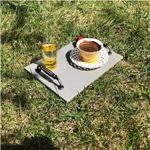 Moon Grey-Grey Dream Marble Tea Tray