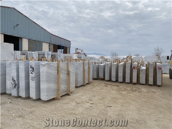 Kavala Semi White Marble Slabs